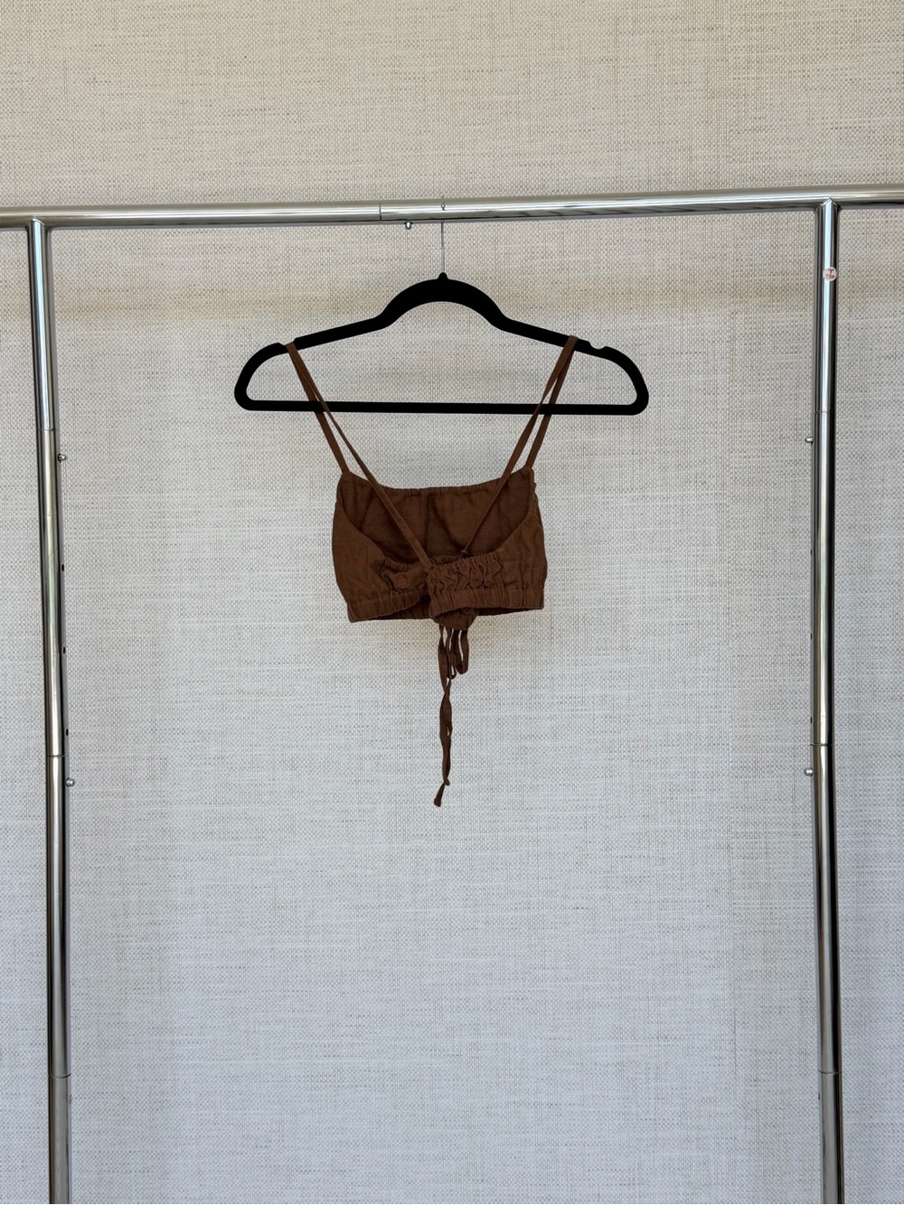 High-Rise Wide-Leg Trousers in Brown with matching top - Picture 6 of 6